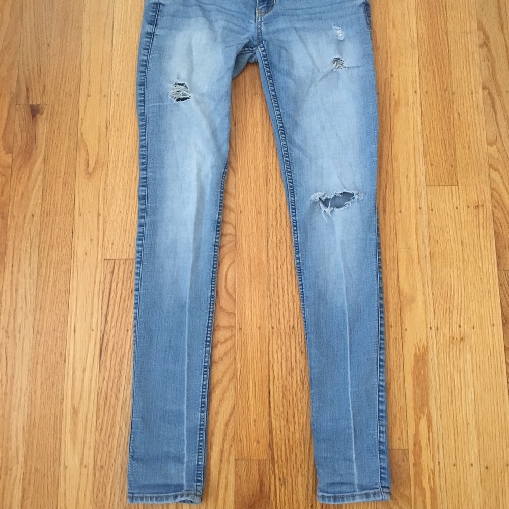 Hollister Super Skinny Jeans with Holes